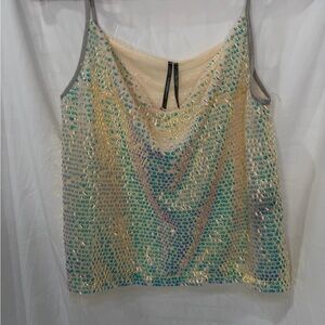 Anthropologie Iridescent Sequin Camisole size XS